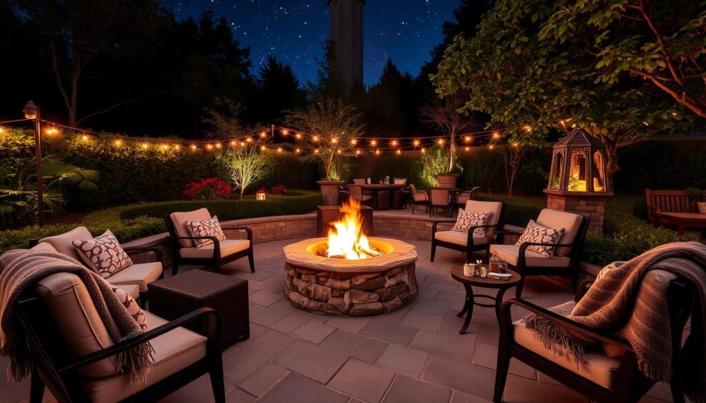 firepit at night
