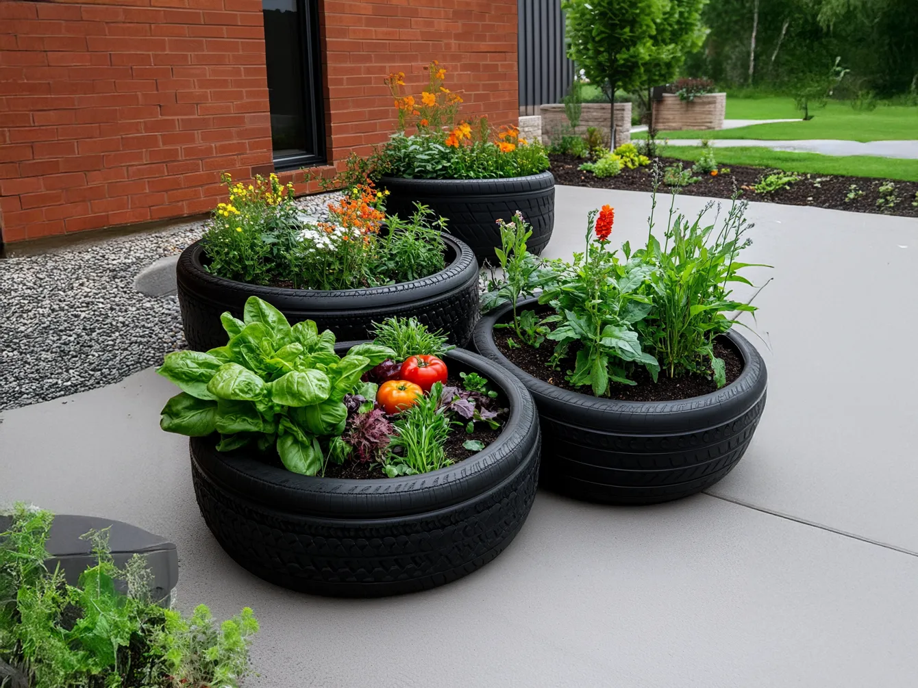 rubber-tire-planters rubber tire planters